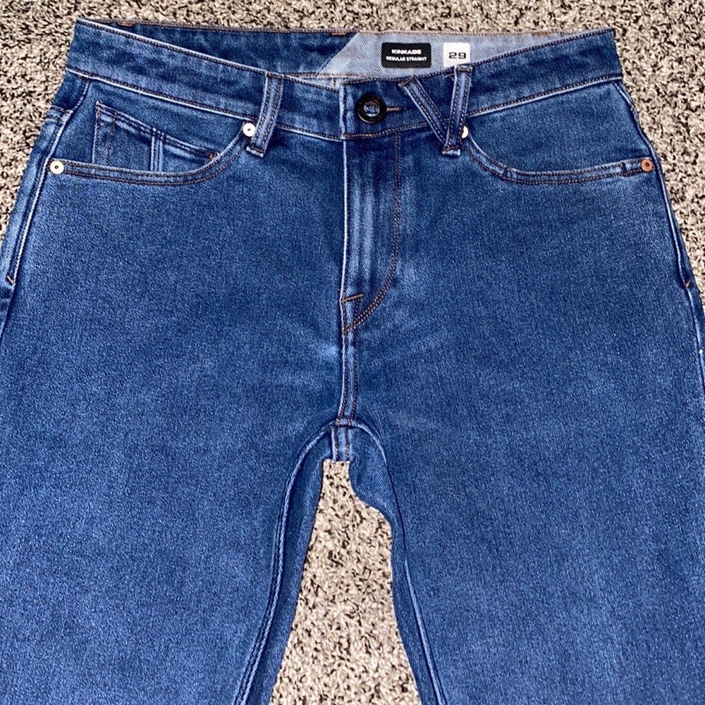 Dark Indigo Blue Volcom Denim Jeans Regular Fit